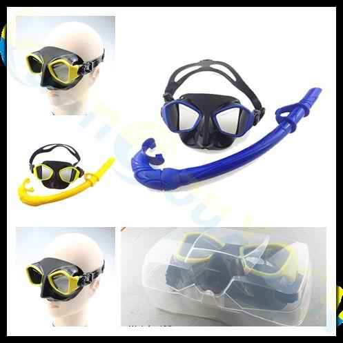 adult scuba Diving equipment set silicone Snorkel +diving mask +PP box swimming Goggles diving gears full Wet Breathing Tube