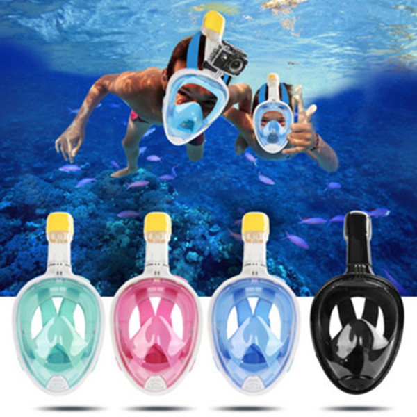 Full Face Snorkel Mask 180 Degree View Easy Breathing Snorkeling Mask with Anti-Fogging Breakage-Proof Design 5 Colors