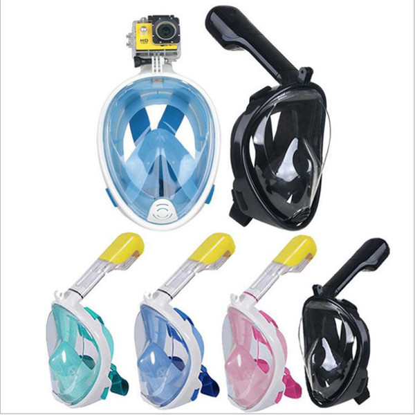 2019 Underwater Diving Mask Snorkel Set Swimming Training Scuba mergulho full face snorkeling mask Anti Fog No Camera 6 Colors