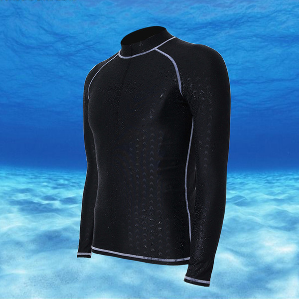 Fashion Men Swimming Suit Quick Drying Waterproof Snorkeling Surf Long Sleeve Swimsuits Solid Breathable Swimming Clothes Designer