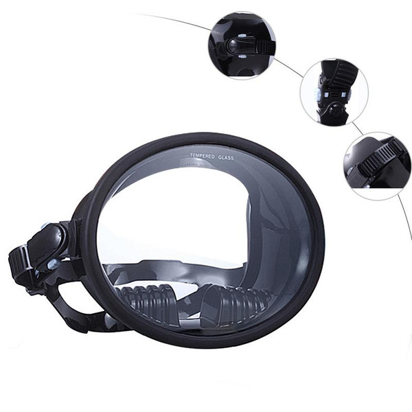 Durable Aquatics Scuba Diving Snorkeling Panoramic Wide View Diving Mask Frameless Mask Tempered Glass Goggle