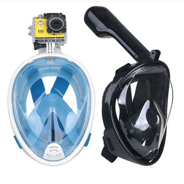 2018 Full Face Snorkeling Mask Set Scuba Diving Underwater Swimming Training Scuba Mergulho Snorkeling Mask For Gopro Camera