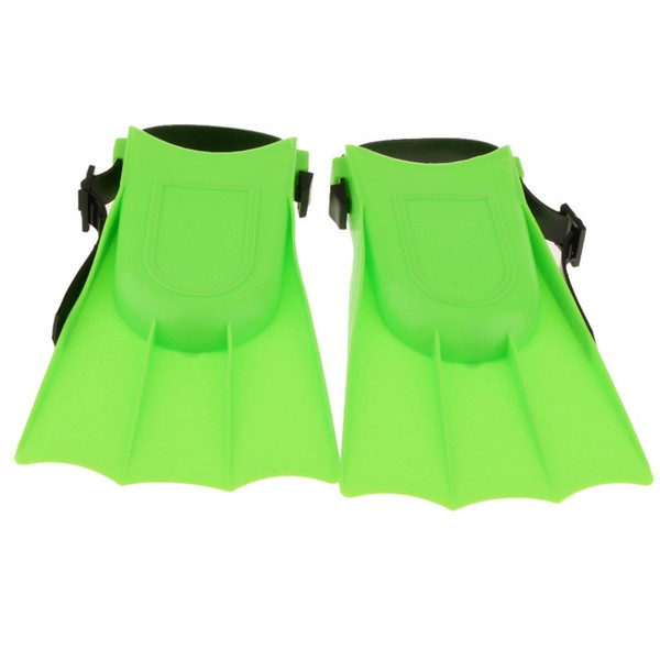 Kids Adults Adjustable Fins Swimming Diving Swimming Fins - Green, S: 25-30