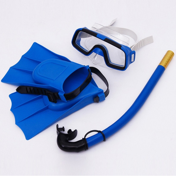 2018 Summer Children's diving 3 pieces/sets, Diving glasses, Ankle Web-footed,Breathing tubes, wide-screen swimming glasses, open vision.