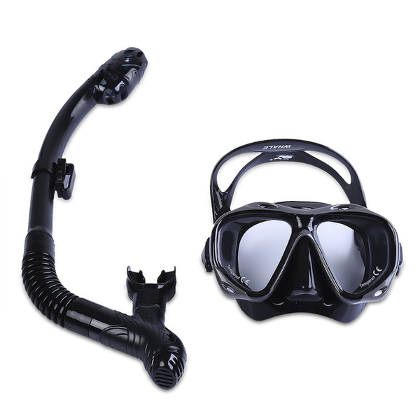 Diving Masks WHALE Professional Diving Masks Snorkeling Silicone Mask Snorkel Glasses Set Scuba Glasses Goggles For Underwater