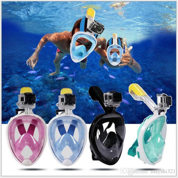 Underwater Diving Mask Camera Snorkeling Set Swimming Training Scuba mergulho full face snorkeling mask Anti Fog camera stand