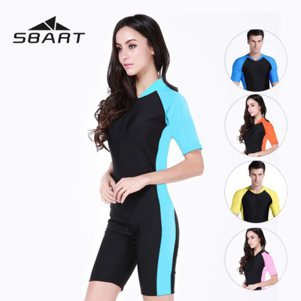 Dropship Sbart Newest Western Popular Connected Short-sleeved Couple Diving Suit Surfing Suit Swimsuit S-XXL