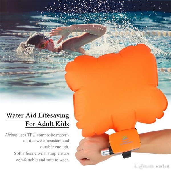 Anti Drowning Portable Lifesaving Bracelet Float Wristband With Co2 Cylinder Inflatable Bladder Outdoor Swim Surf Self Rescue WS-45