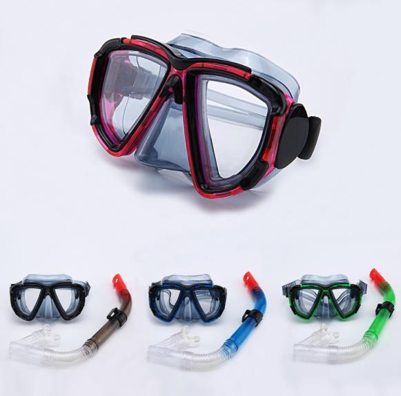 Drop Shipping! Professional Scuba Diving Mask Snorkels Mask Equipment Goggles Glasses Diving Swimming Easy Breath Tube Set