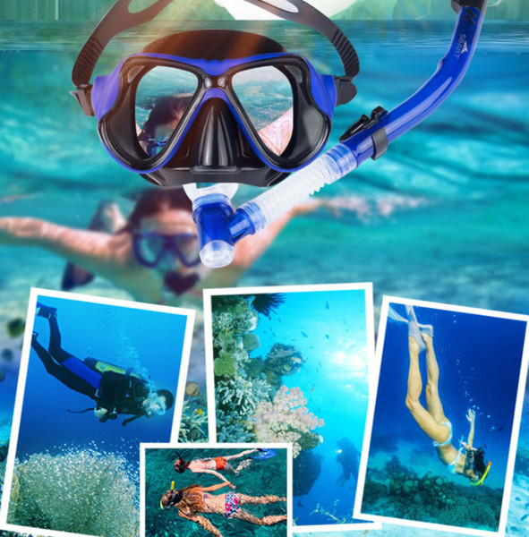 HOT selling Snorkeling suit full dry breathing tube anti-fogging goggles equipped with shallow swimming mirror breathing tube.Detonation mod