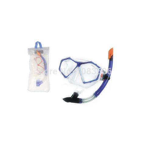 Diving Equipment Swimming Pool Equipment Silicone Snorkel & Mask Blue Advanced Diving Set PVC bag Packages: Winmax package.