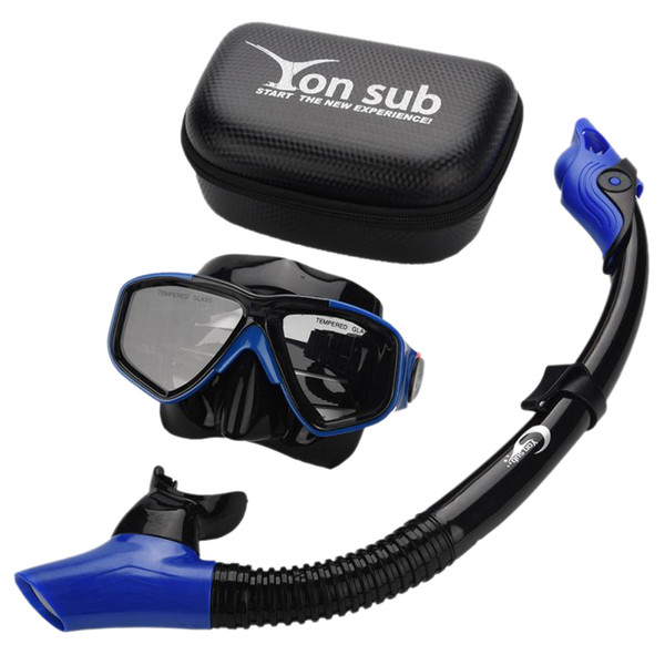 Yon Sub Professional Diving Mask Snorkel Anti-Fog Goggles Glasses Set Swimming Equipment Snorkel Breathing Tube Eye Protector