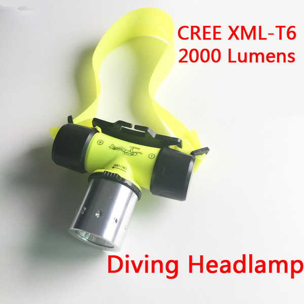 Sanyi Underwater 2000 Lumen CREE XML T6 Headlamp LED Waterproof 20M Swimming Diving Headlight Dive Scuba Head Light Torch Lamp