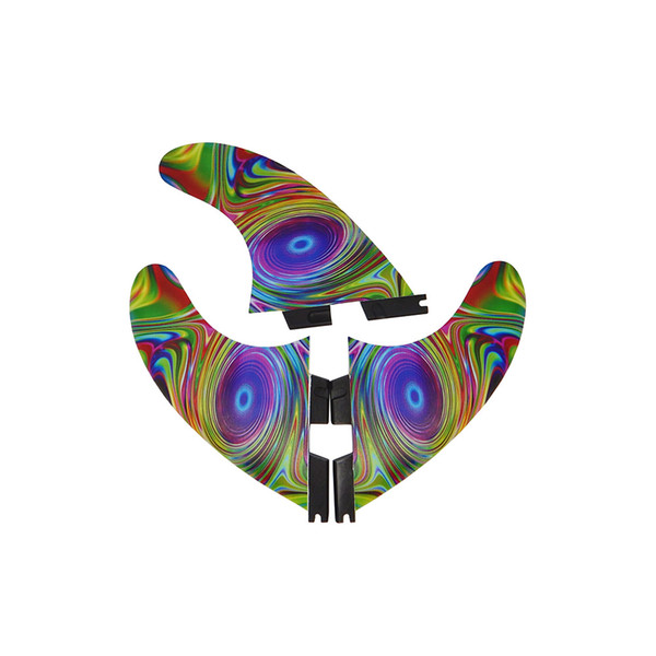 Colorful Surfboard Fins FCS II Base Surf Thrusters Fin G5 Size Medium FCS 2 Fins Surfing Fins 3PCS/Set SURFF064