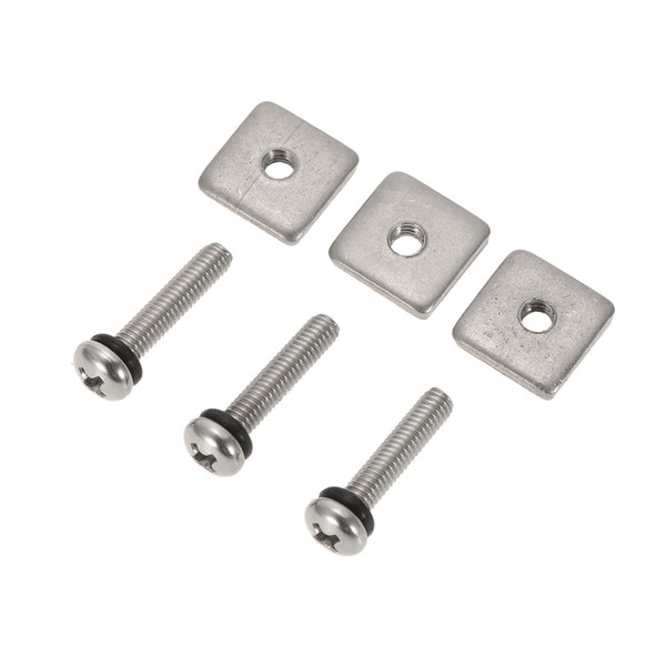 Y4615M4 3 Universal Stainless Steel Surfboard Longboard Fin Screw Channel Plate Replacement Kit for SUPs