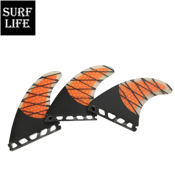 Top selling surfing thrusters Future base half carbon and fiberglass surfboard fin G5 size 3 pcs per set surfing fins