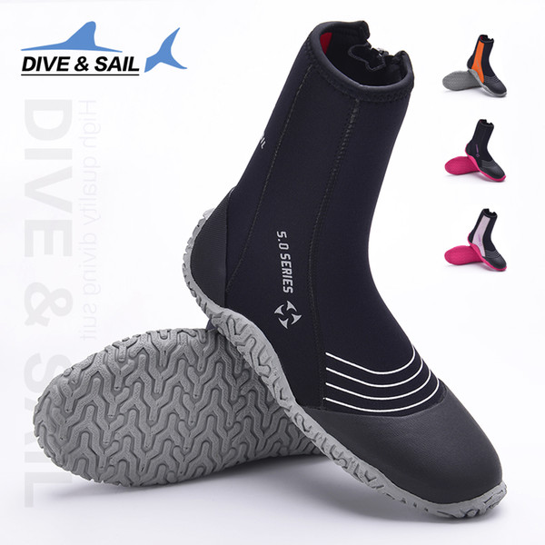 Multi- Color male Female Diving Boots Surfing Booties 5mm NEOPRENE Light keep warm Safe comfortable Fins Snorkeling Wading Beach Surf Swim s