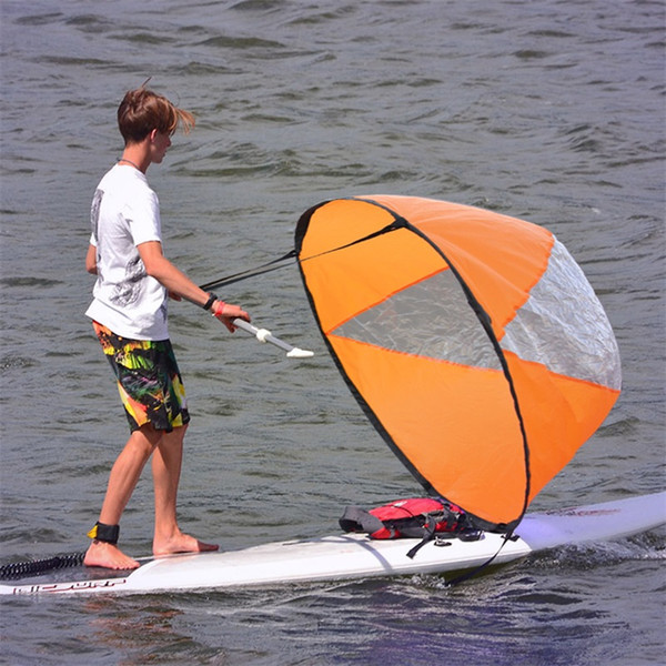 Folding Style Surfing Use Canoe Round With Clear PVC Sail Outdoor Water Sports Fan Favor Window Dropship High Quality 48ht ZZ