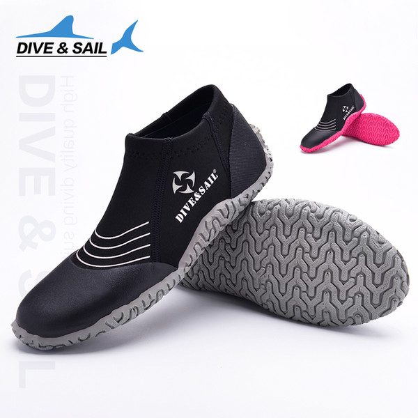 2016 red gray male Female Diving Boots Surfing Booties 3mm NEOPRENE Light keep warm Safe comfortable Fins Snorkeling Wading Beach Surf shoes