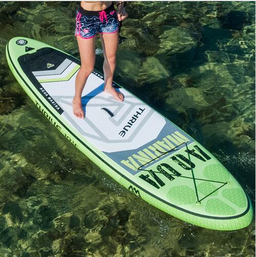 2017 Nuevo 300*75*15 cm AQUA MARINA 10 pies prosperar con pedal Junta inflable stand up paddle tablero de surf A01006