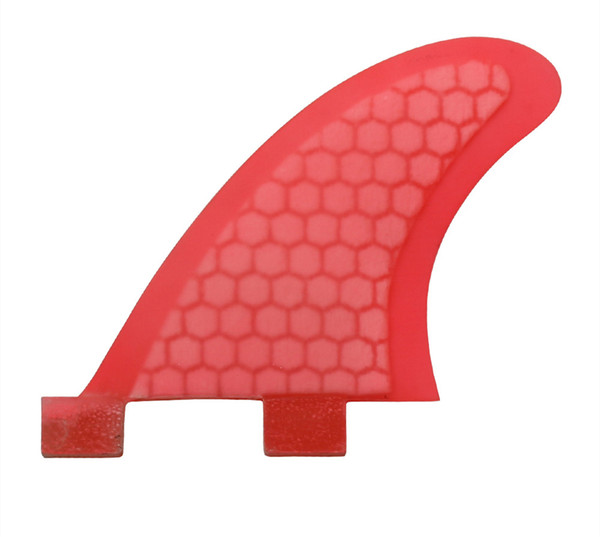 Free shipping new fiberglass red honeycomb surf fins fcs GL surfboard fins GL 2 pcs per set