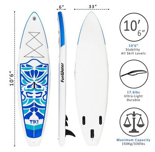 Inflable Stand Up Paddle Junta Sup-tabla de Surf, Kayak Surf de 10'6 