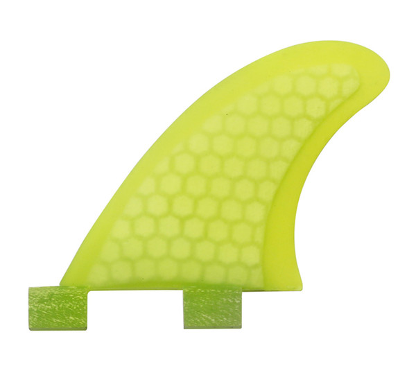 Yellow fiber new fiberglass honeycomb surf fins fcs GL surfboard fins GL 2 pcs per set