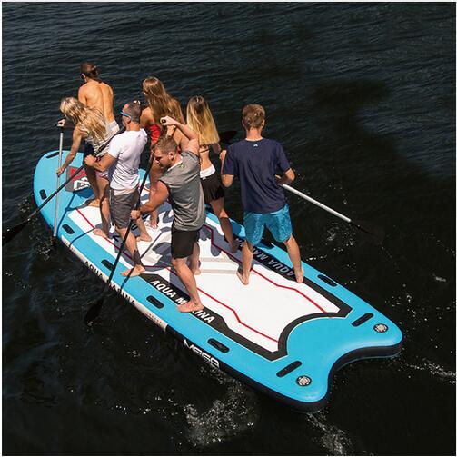 Aqua Marina MEGA 550*152*20 cm gran tamaño inflable SUP Stand Up Paddle Board tabla de surf inflable barco con cámara de montaje A01014