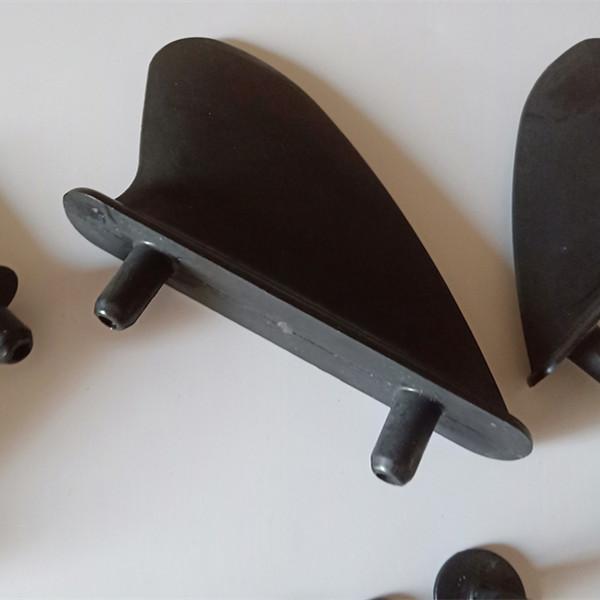 soft board fin one big and two small ones 3 pcs in a set black color