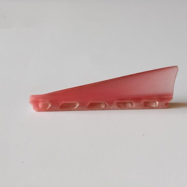 5 pcs a set Darc fins surf board middle fins in future base fiberglass clear red color