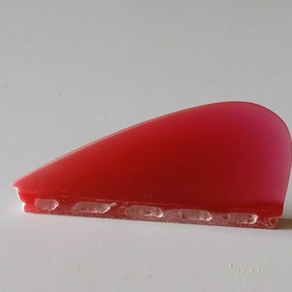 clear red color surfboard in future base small size middle fins 5 pcs in a set