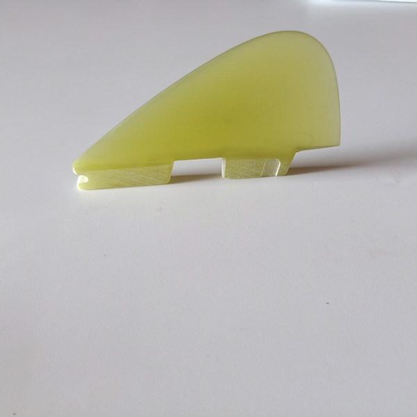 FCs 2 base surf board clear yellow color fiberglass fins same as Knubster Centre Keel fin