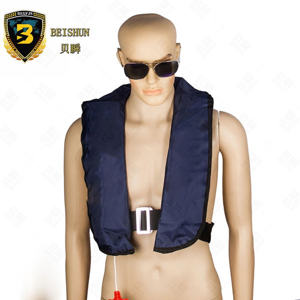 Fully automatic inflatable life jacket, single balloon lifejacket, round collar inflatable lifejacket