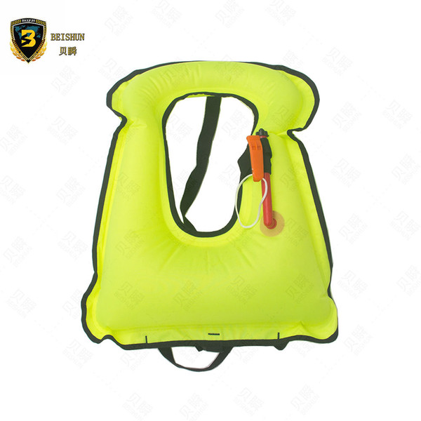 Adult portable inflatable buoyancy lifesaving vest, snorkel life vest, diving surfing, drifting island equipment