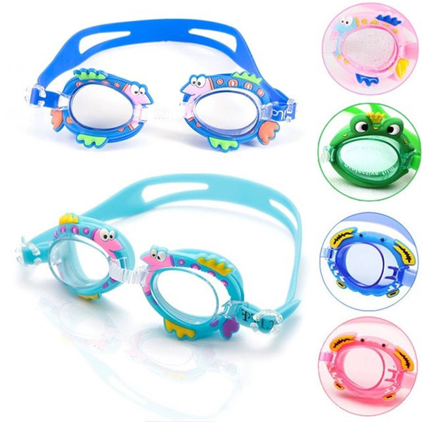 Water Sports Antifog Pool Swimming Goggles Children Kids Boys Girls Diving Glasses Swim Eyewear Silicone Adjustable Colorful DHL/Fedex