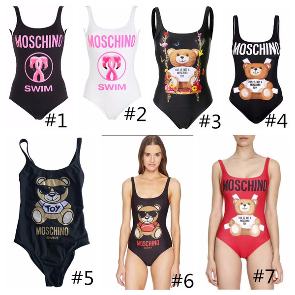 M Luxury Designer Ladies Summer Beach Bikini Swimwear Womens Swimsuit Sexy Swimming Bathing Clothes Girls Swimsuits One-Pieces Bear Pattern