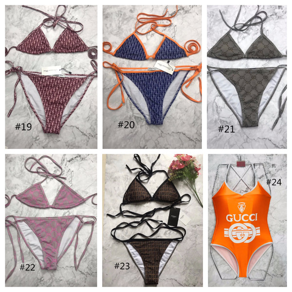 Fashion Luxury Designer Women Sexy Bikini Underwear Swimsuit Ladies Summer Beach Summer Swimming Swimwear Bathing Clothes Swimsuits 28 Style