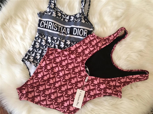 D Luxury Designer One Pieces Womens Swimming Swimsuits Summer Beach Swimwear Swimsuit Connection Bathing Clothes Swim Wear