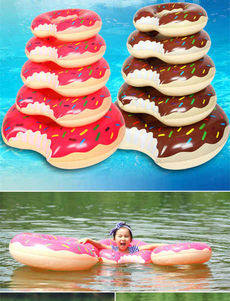 Summer Kids Inflatable Floating Donuts Swim Pool Toys Children Water Beach Swimming Laps Inflatable Floats Raft Air Mattress DHL/Fedex