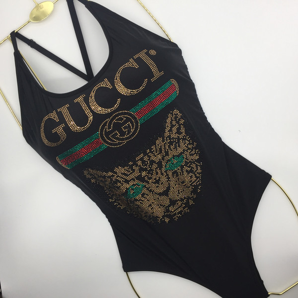 GU05 New Style lady ONE Piece Swimsuit Women Plus Size Swimwear Retro Vintage Bathing Suits Beachwear letter Printed Swim Wear S-XL