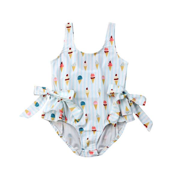 Kids Baby Girls Swimsuit Toddler Baby Girl Sleeveless Bikini Bowknot Swimwear Beach Bathing Suit 1-5Year's Children Bikini 2019 30