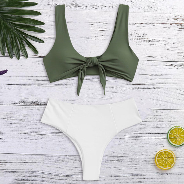 Swimwear Women White Swimming Suit For Women Solid Tankini Swimsuits Womens Sexy Swimsuit Girls Biquinis Feminino 2019 40