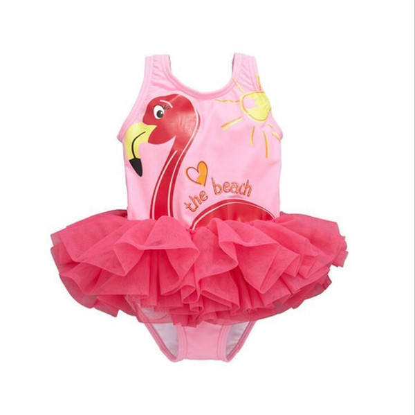 High Spandex Baby Girl Princess Swimwear Children Kids Swan Beach Wear Bathing Tutu Toddler Girls Mesh Tulle Swimsuit 30