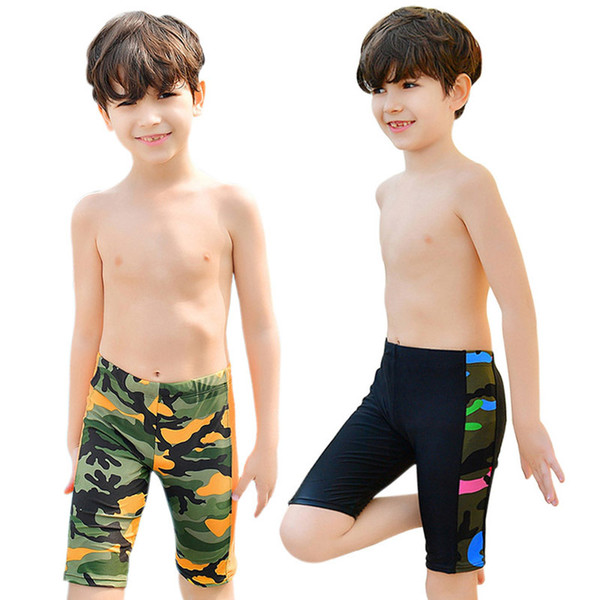 Boy Swimming Trunks 6-15 Years Kids Swimwear Shorts Summer Beach Bathing Surfing Swim Trunk Elasticity Waist Swimwear Boys 35