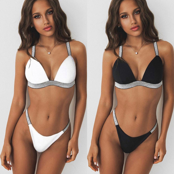 2019 New Hard Bag Bikini Flash Bandage Swimwear Bathing Swimming Suit Biquini Swimsuit Tankini Triniki For Women 50