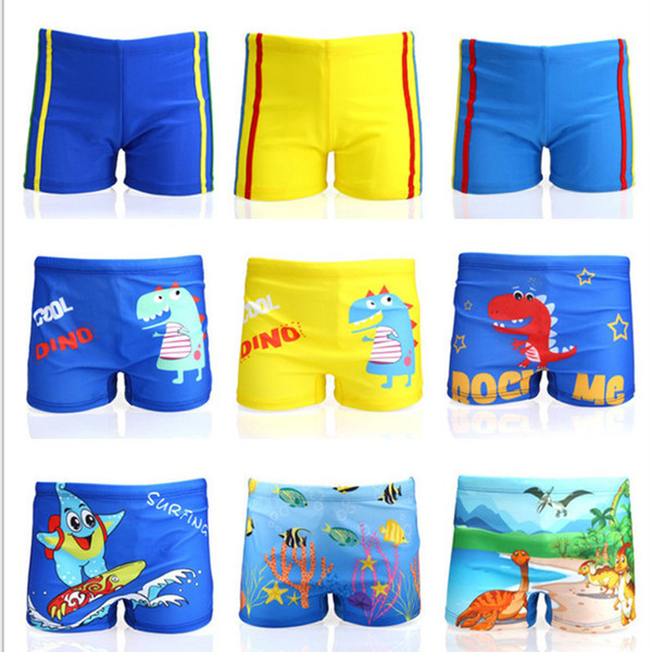 Baby Boy Swimming Trunks Dinosaur Fish Print Cartoon Bathing Suit Children Swim Shorts Kids Toddler Beach Swimwear Pool Shorts 35