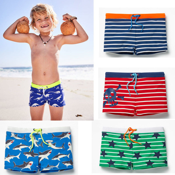 Summer Swimming High Waist Pants Lovely Kids Boys Casual Striped Short Pants Bathing Suit Swimwear Swimsuit Shorts 35