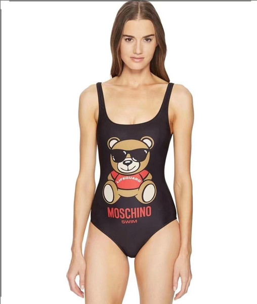 MOSC 7 color Small Bear Designer fashion Swimwear Bikini For Women Letter Swimsuit Bandage Sexy Bathing one-piece Suit