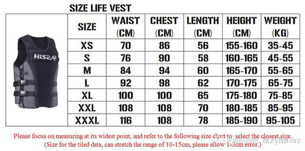 htsport htzyhstore new Neoprere Quality Life Jacket Vest For Surfing Fishing Rafting Kids Women Men Floating Water Clothes Swimming jackets