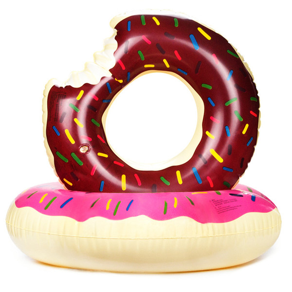 Adult Kids Inflatable Buoyancy Kayak Bitten Doughnut Life Ring for Learnig Swimming Floating Pool Buoy Swim Ring F